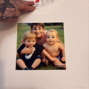 Hanes Kids White T-Shirt with Family Graphic